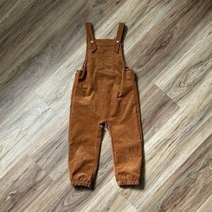 Kids Cinnamon Corduroy Overalls
